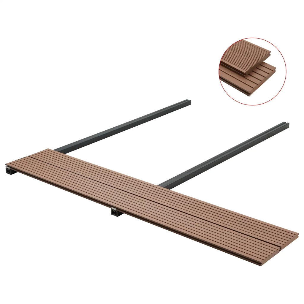 Pavimento da Deck 60 pcs Marrone Chiaro WPC 3444735