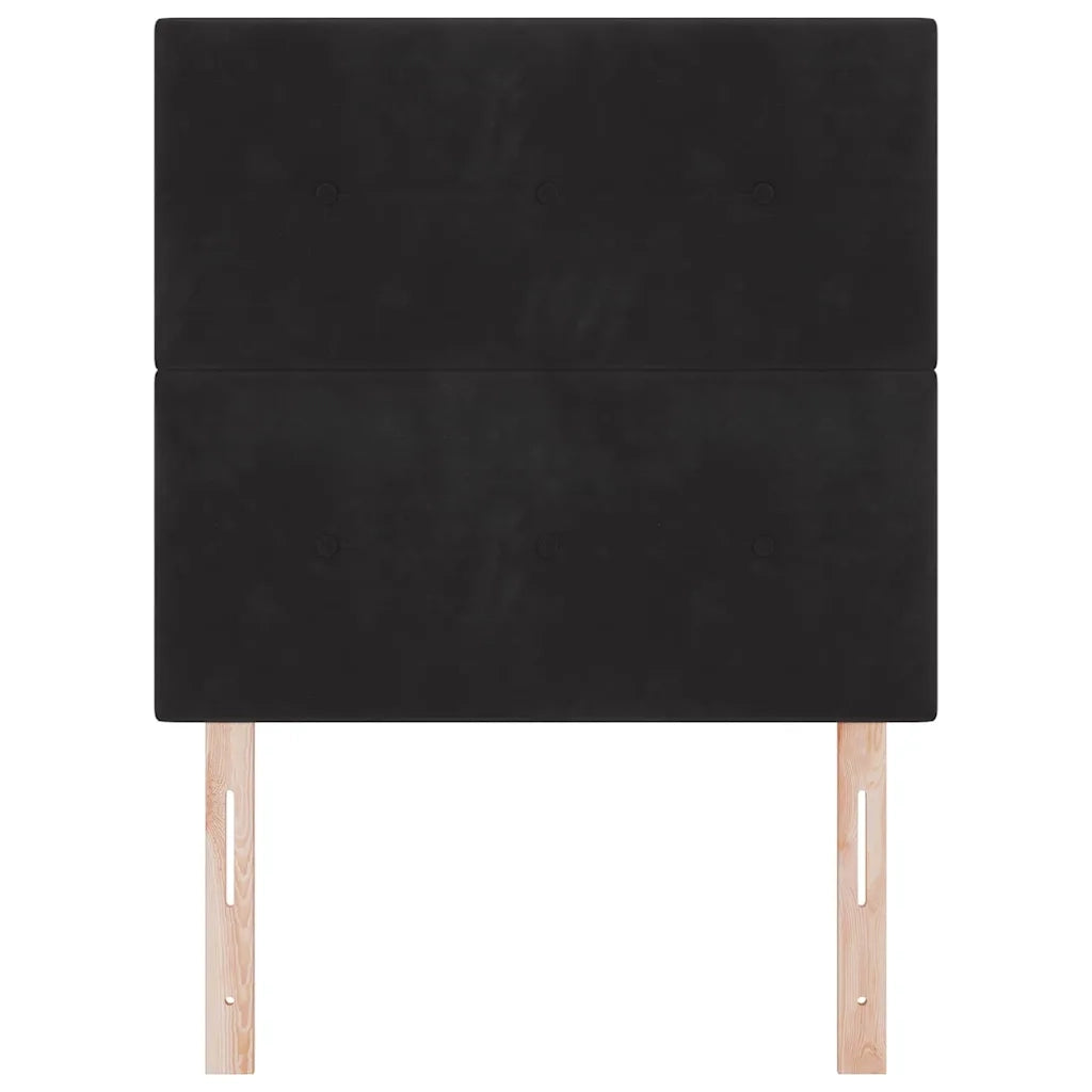 Testiera | Testata LED con strisce LED Nero 100 cm Velluto