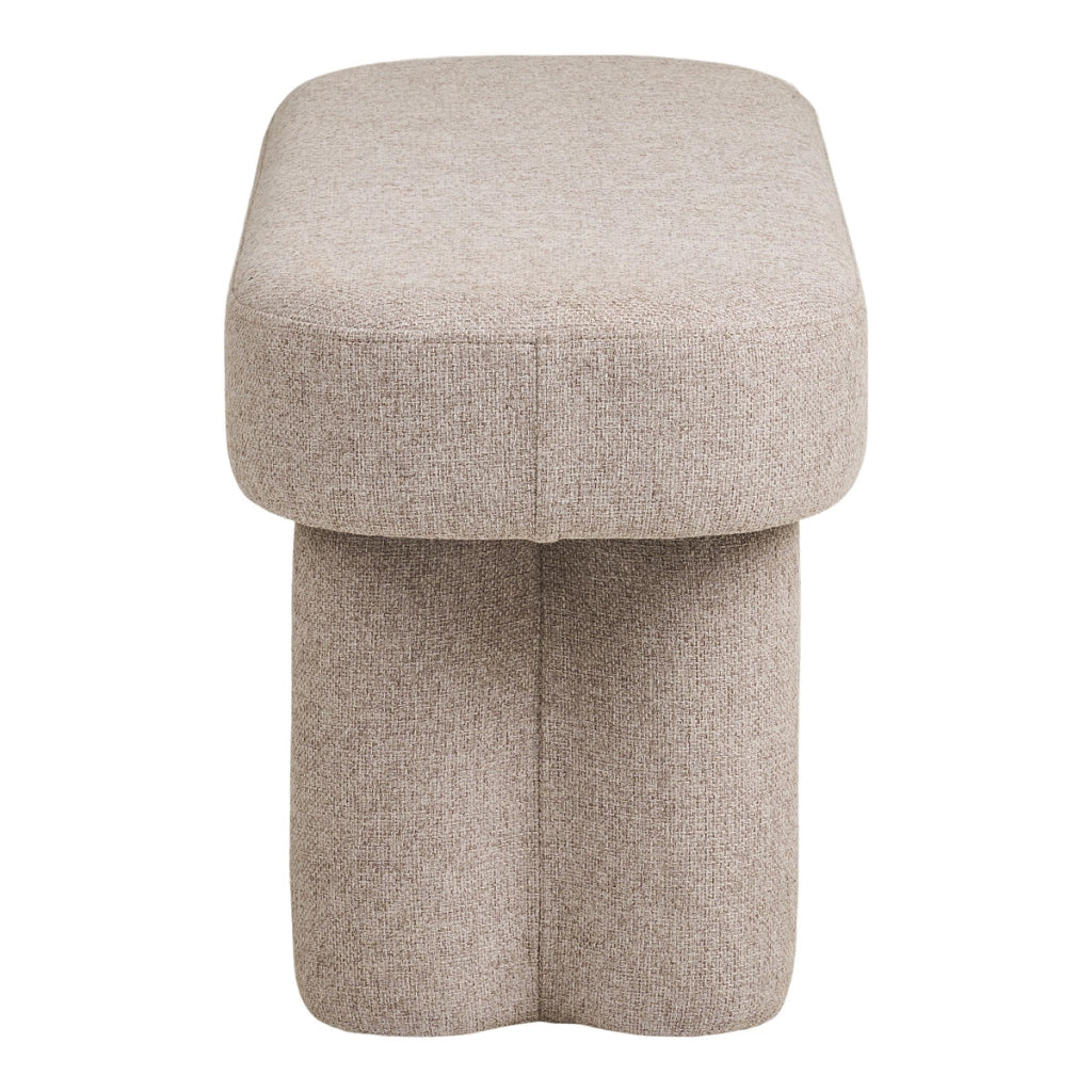 Panca Weston, Beige, Tessuto, 36x95x45 cm
