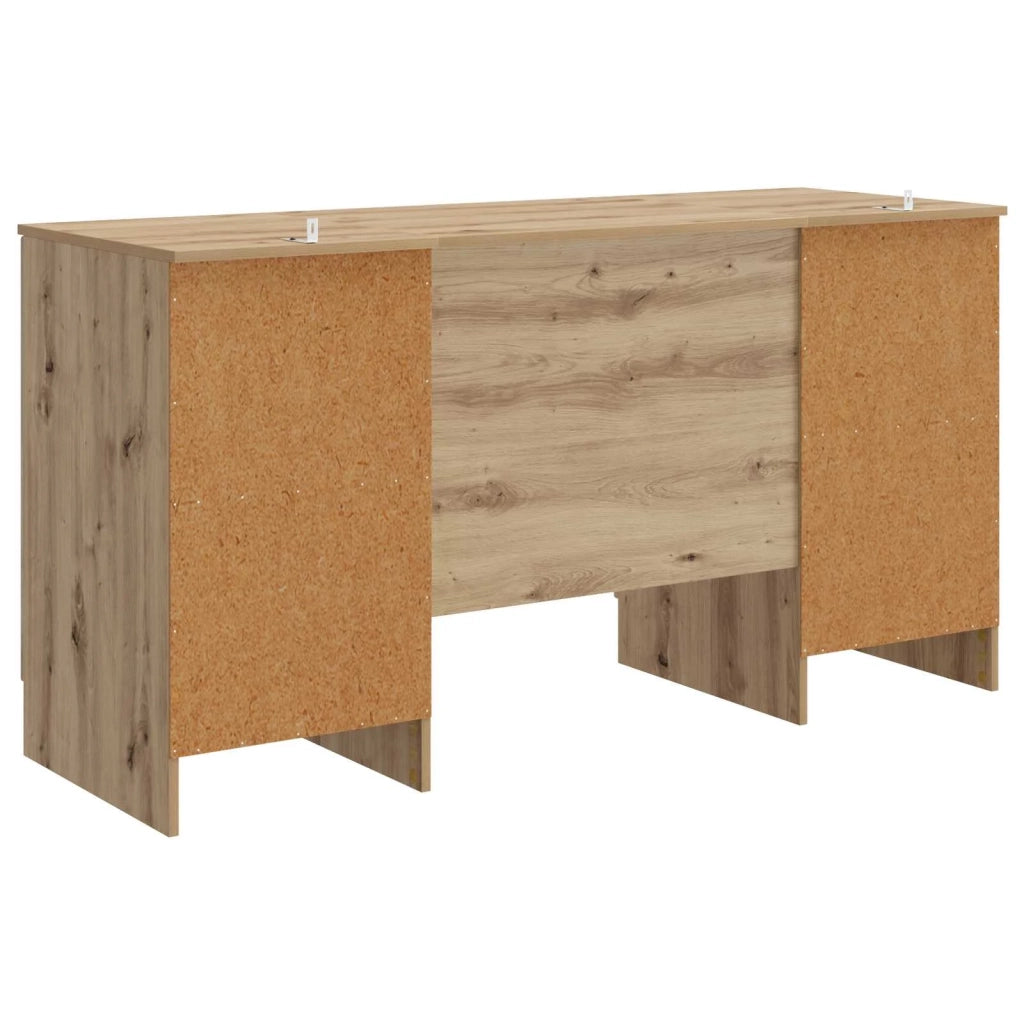 Scrivania | Tavolo da Ufficio con lo scaffale Rovere Artigianale 142,5 x 50 x 75 cm
