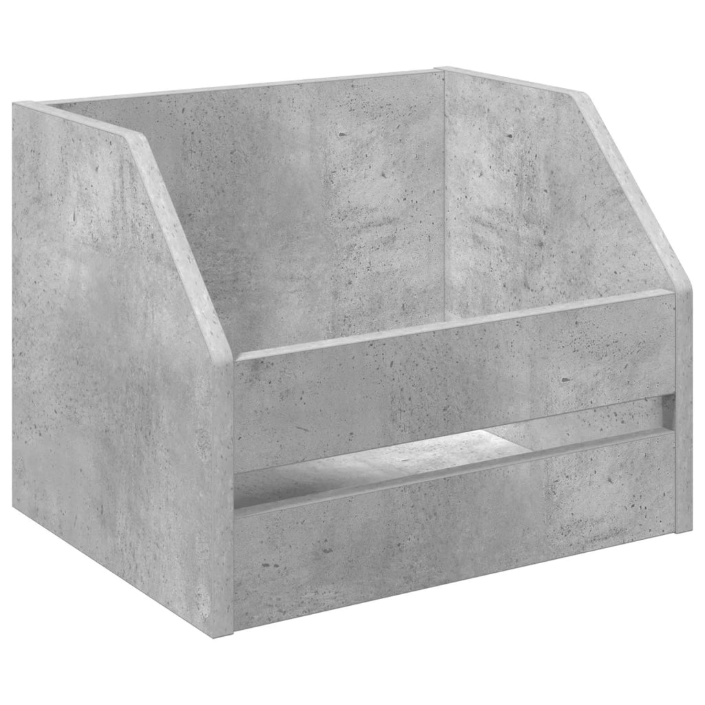Scatola per album in vinile 2 pz Grigio Cemento 38 x 30 x 29 cm 8012817