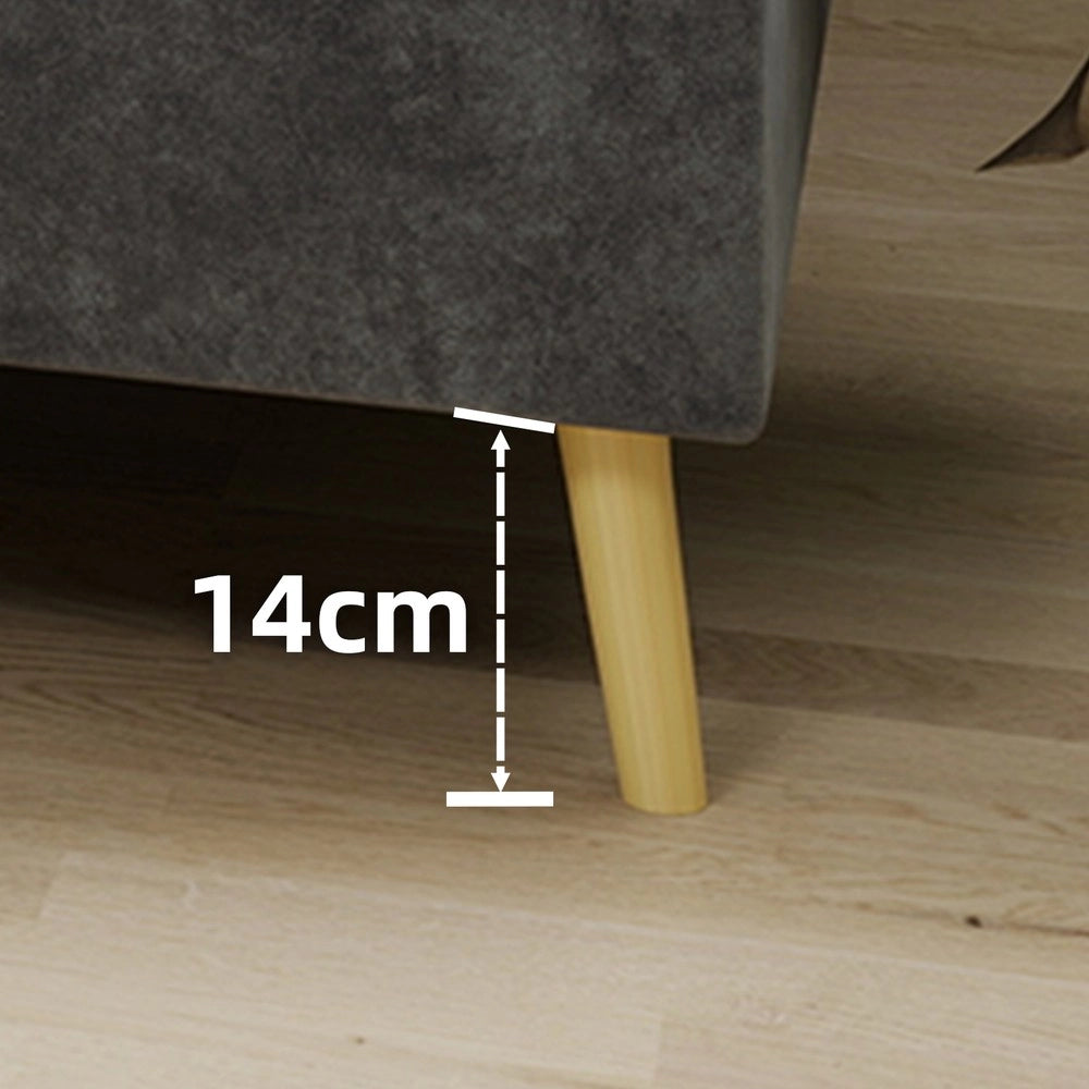 Letto Contenitore 140x200 ¨C Xylo ¨C Grigio, Velluto