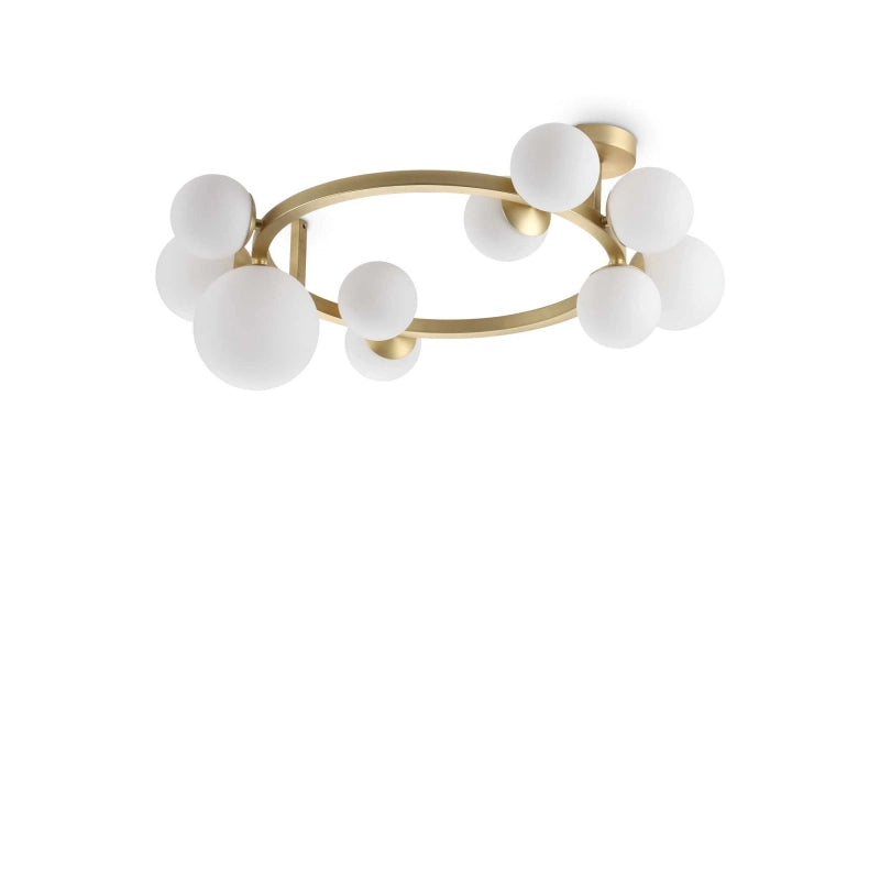 Lampada Da Soffitto Perlage Pl10 Bianco Ideal-Lux