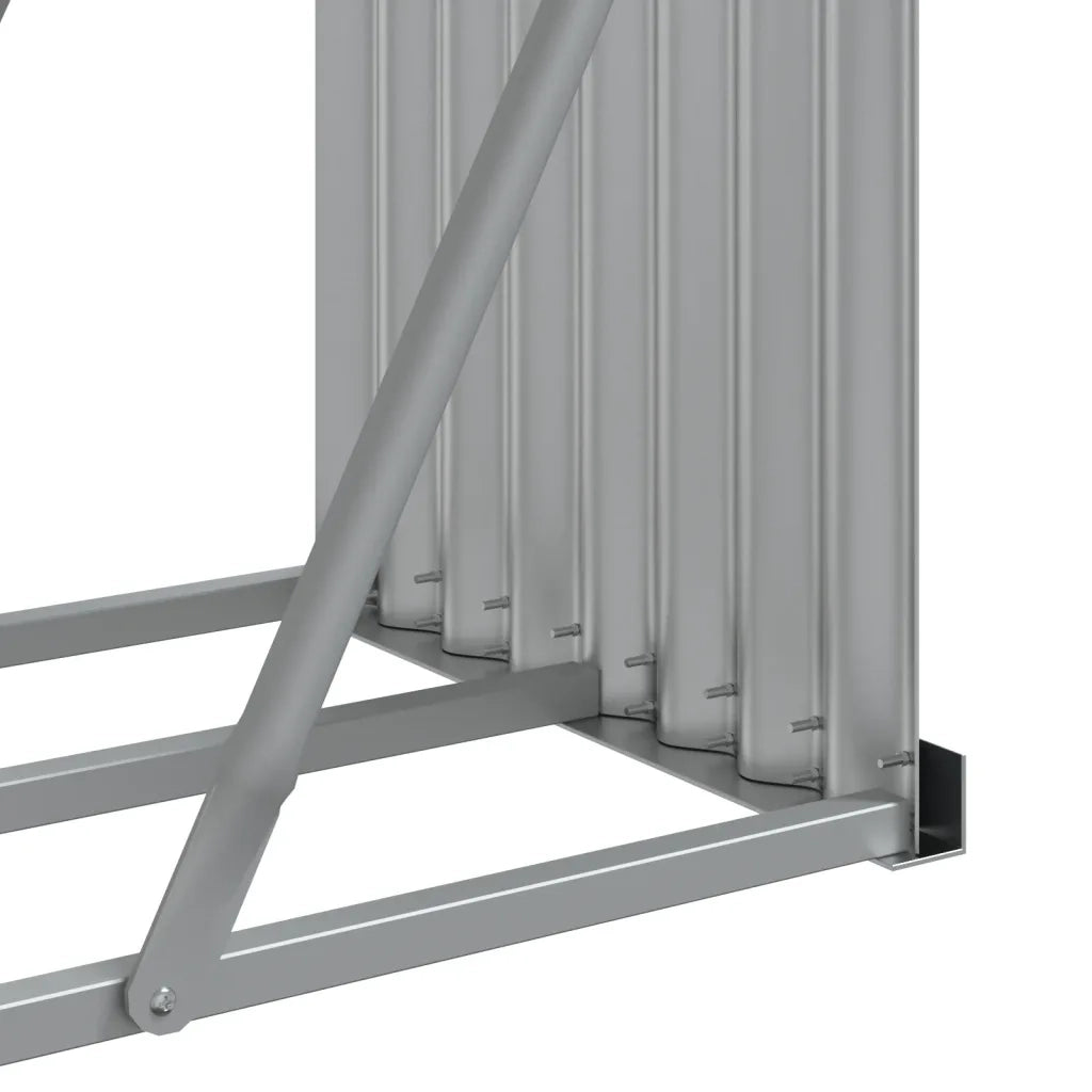 Portaceppi Effetto Legno 300x45x100 cm in Acciaio Zincato 364586