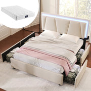 letto imbottito legno beige 140x200 cm