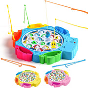 Gioco di Pesca per Bambini da Tavola con Pesciolini e 5 Canne da Pesca Multicolore