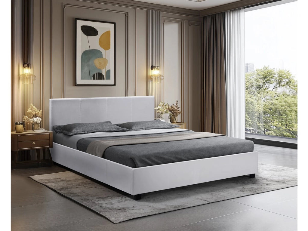 Letto doppio con contenitore  "Carla"- 160 x 200 cm  - Bianco