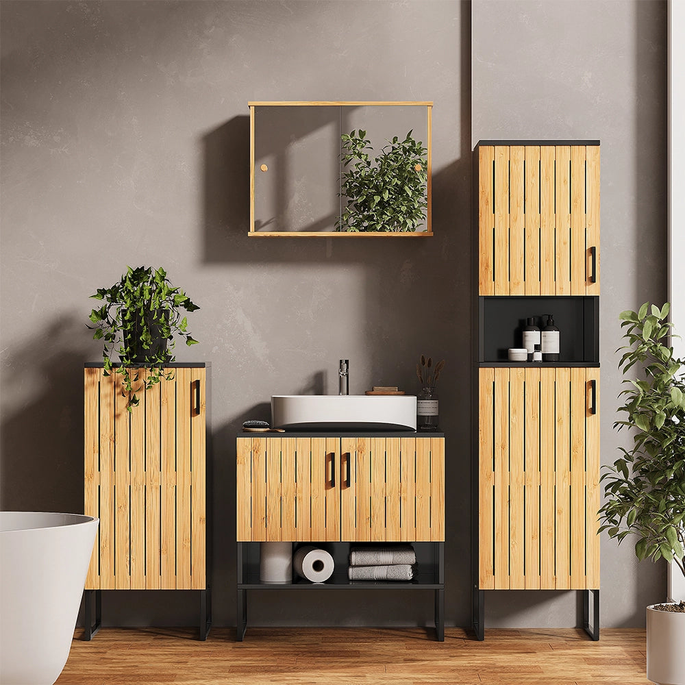 Vicco Mobiletto per lavabo Bambù 60 x 65.5 cm
