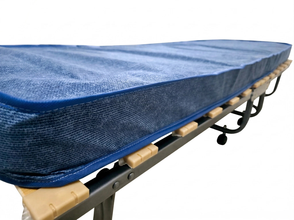 Brandina Pieghevole Professionale 80x200 con 15 Doghe e Materasso H10 cm inverno/estate Misura: 80x200 Fuori misura