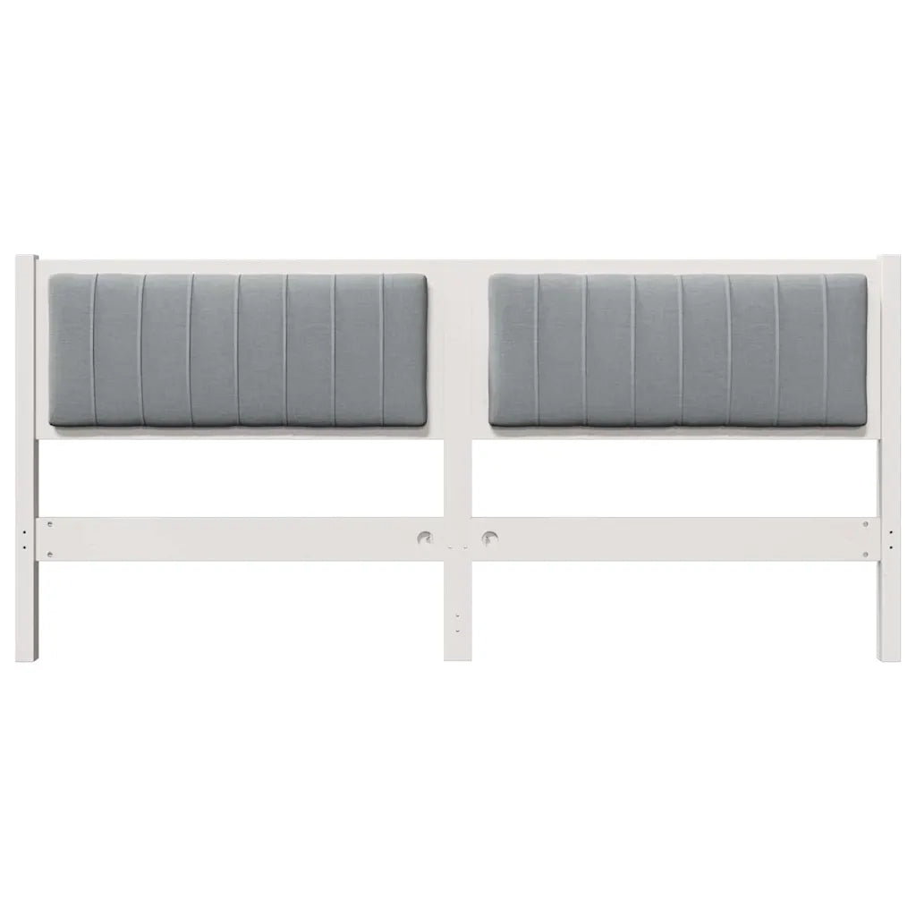 Testiera | Testata imbottita con Testiera | Testata Bianco 180 cm Pino massello