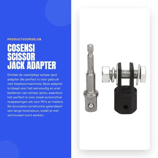 Adattatore per Leva a Scasso - Accessori per Trapano a Percussione - Duraturo e Solido - Adattatore Scasso Trapano - Ideale per l'Automotive e RV - Adatto per T...