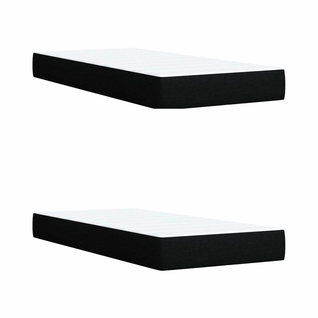 Letto box spring con materasso Nero 200 x 200 cm Tessuto 3454475