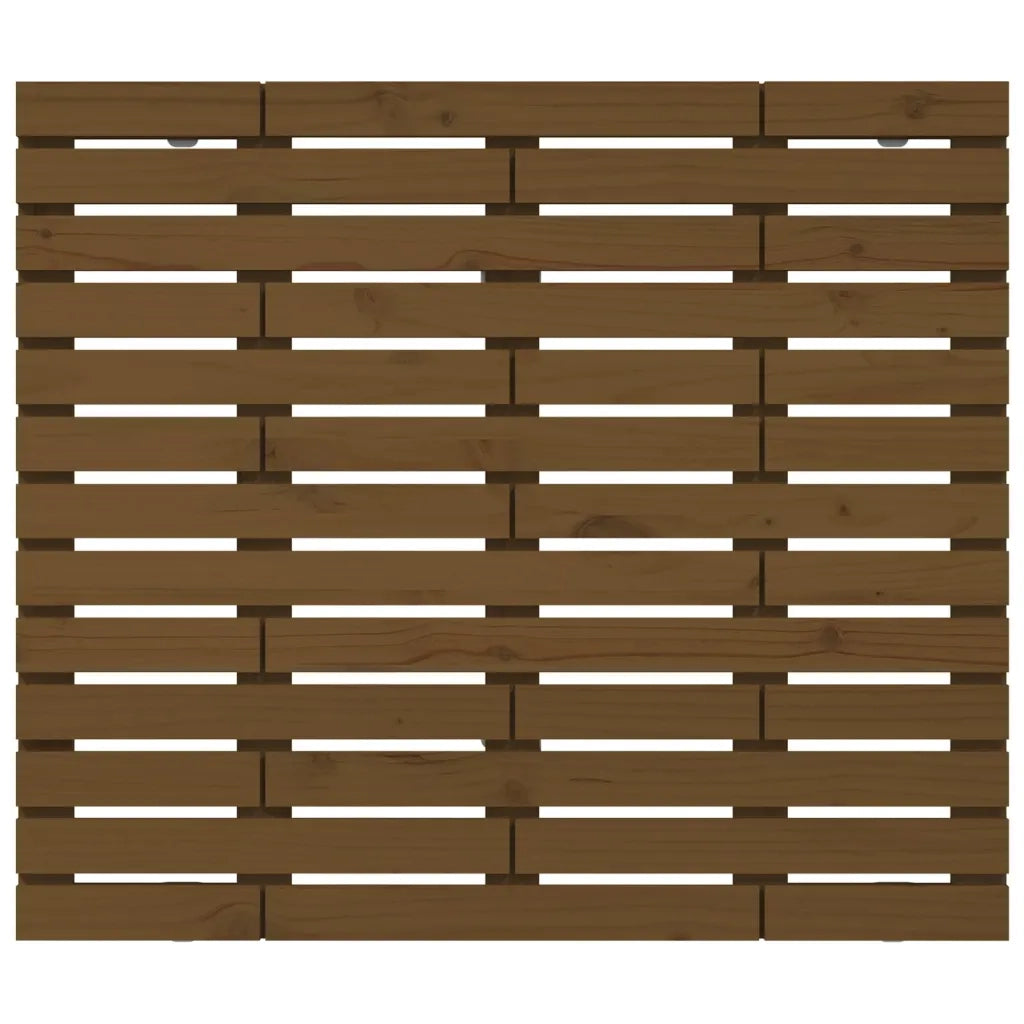 Testiera da Parete Ambra 141x3x91,5cm in Legno Massello di Pino 824711
