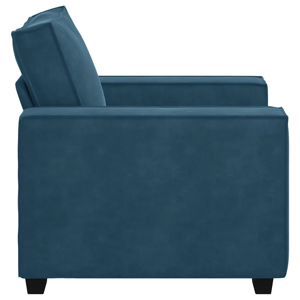 Divano Sedia Blu 100x78x84 cm Velluto 4105009