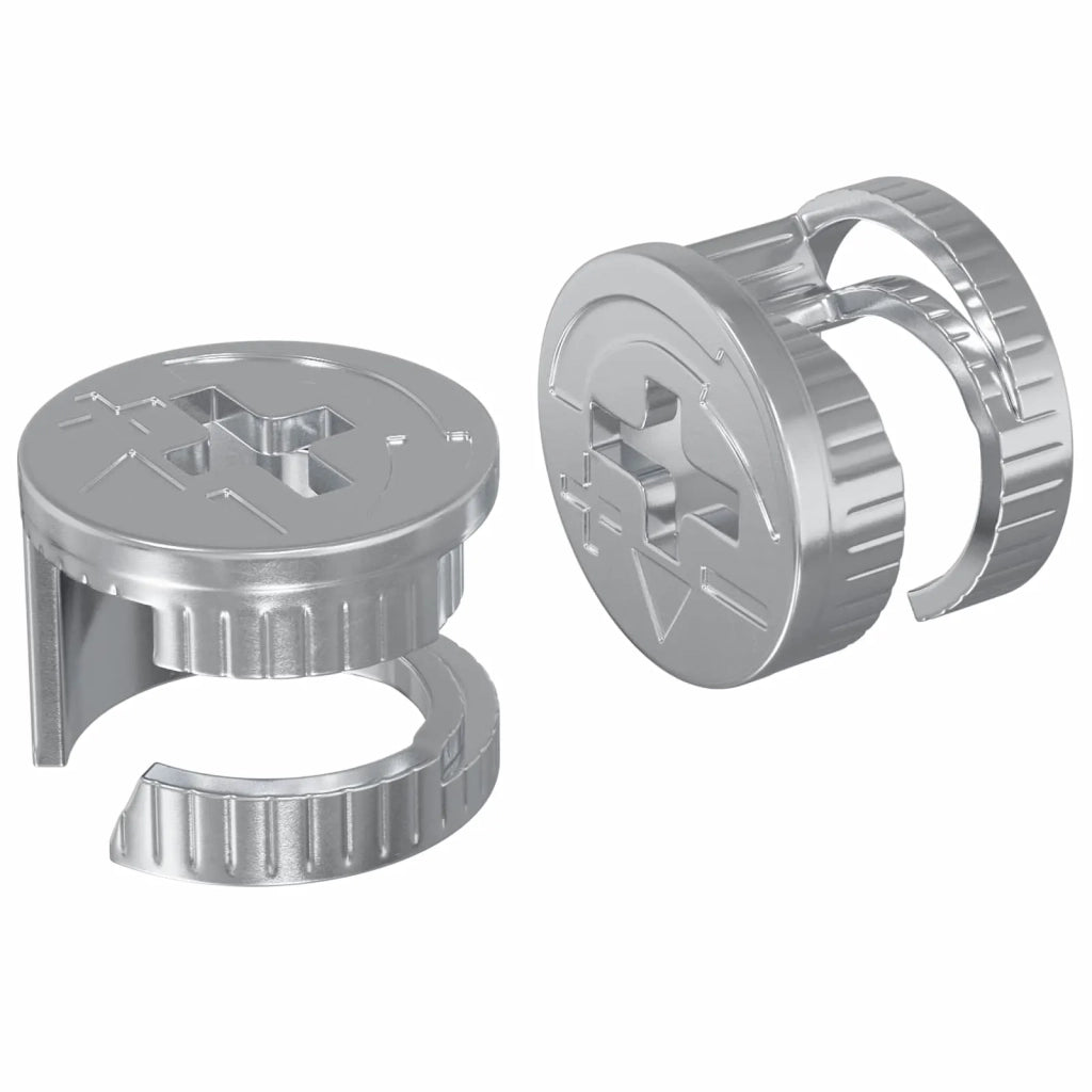 Dadi con bloccaggio a cam 2 pcs Argento 15 x 11,5 mm Metallo 864358