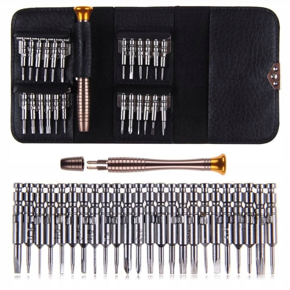 Set di Cacciaviti di Precisione 25 in 1 – Manico Ergonomico | 24 Punte Varie