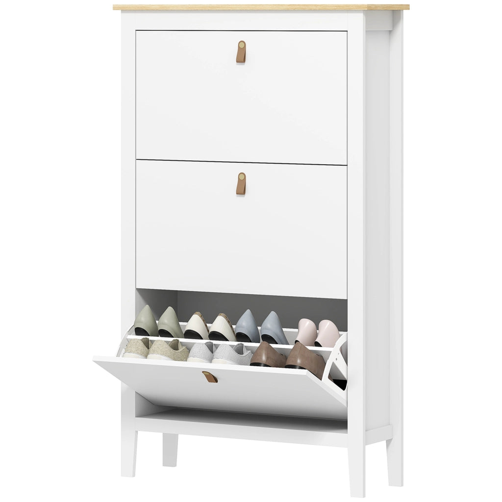 Armadio per scarpe con 3 cassetti ¨C Minimal ¨C bianco