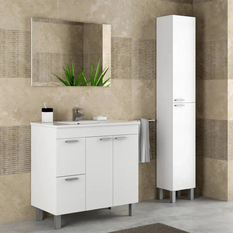 Colonna bagno sospesa due ante 30x25x182h bianco