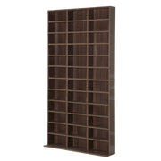EasyComfort Mobile Porta CD con Ripiani Regolabili, Scaffale Porta 1116CD/528DVD Salvaspazio in MDF, Mobile Libreria con 36 Scomparti, 102x23.5x195 cm, Marrone