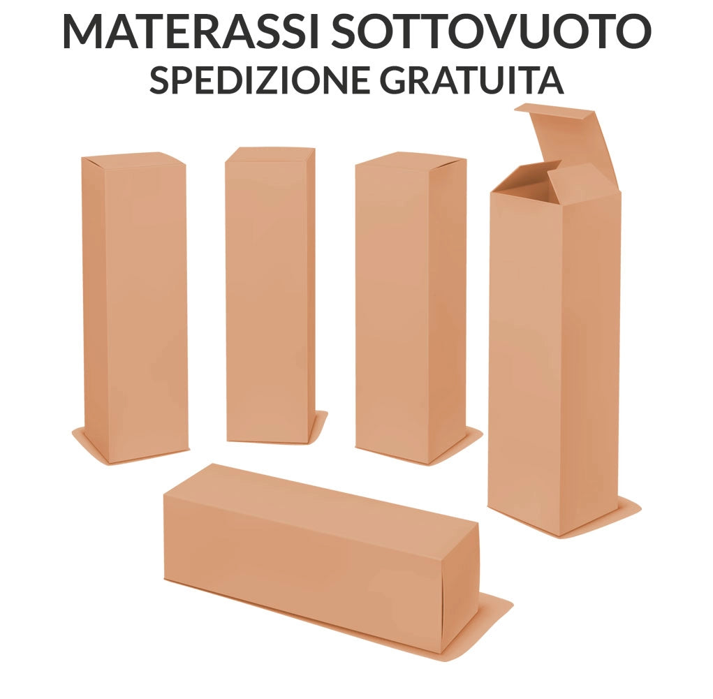 Materasso Alto 16 cm matrimoniale 165x195 cm, con AirPur® monoblocco, water foam ortopedico in poliuretano, con tessuto anti acaro di alta qualità, DREAM AIR 