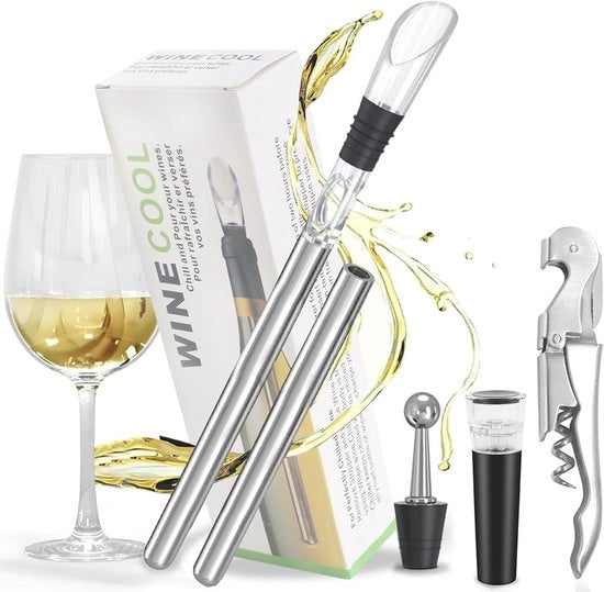 Set di raffreddamento per bottiglie da vino da 2 - Supporto per temperatura ideale