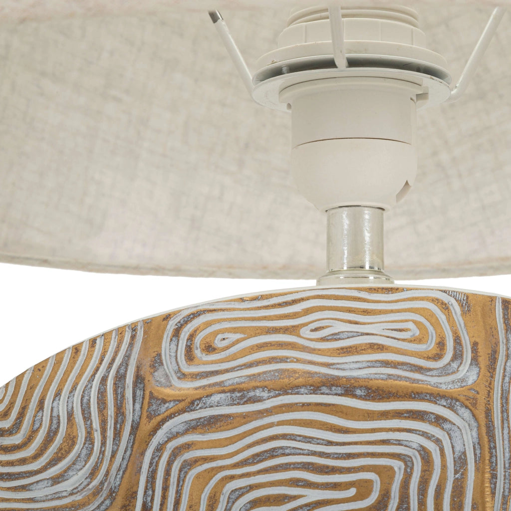 Fale, Lampada da Tavolo Necessaria 1 Lampadina, Beige