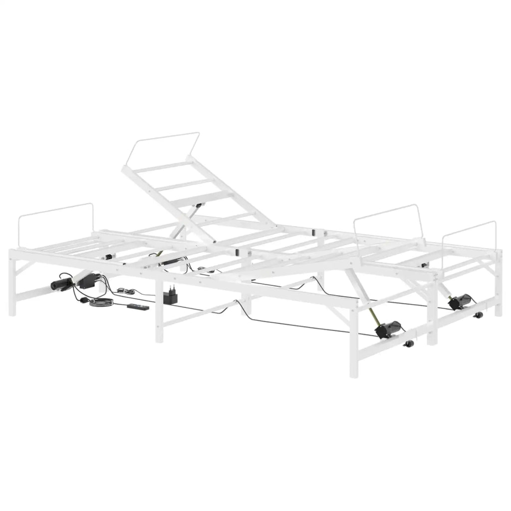 Telaio Letto Elettrico Regolabile Bianco 150 x 200 cm Acciaio 3438633