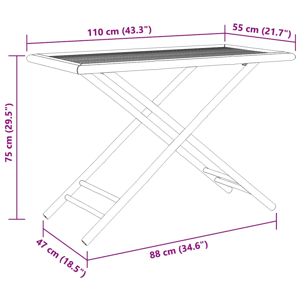 Set da Pranzo da Giardino 5 pz in Bambù 3278529