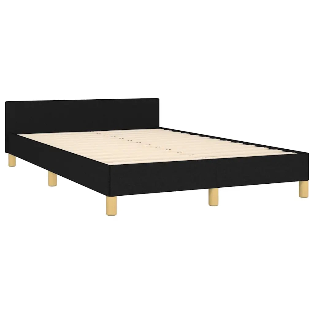 Letto matrimoniale | Letto per adulti | Giroletto senza Materasso Nero 120x200 cm Tessuto
