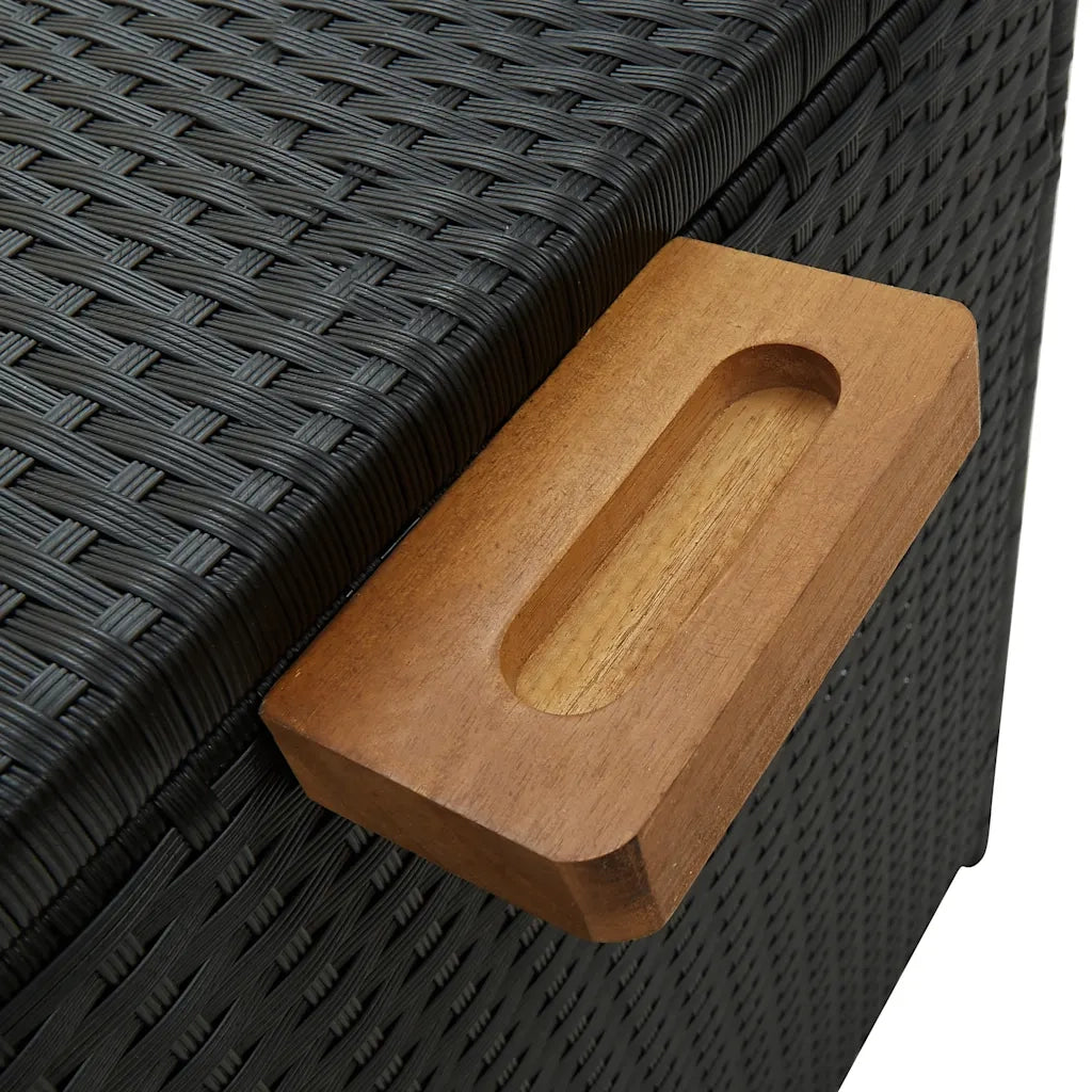 Contenitore da Giardino Nero 120x65x61 cm in Polyrattan CFW4398512