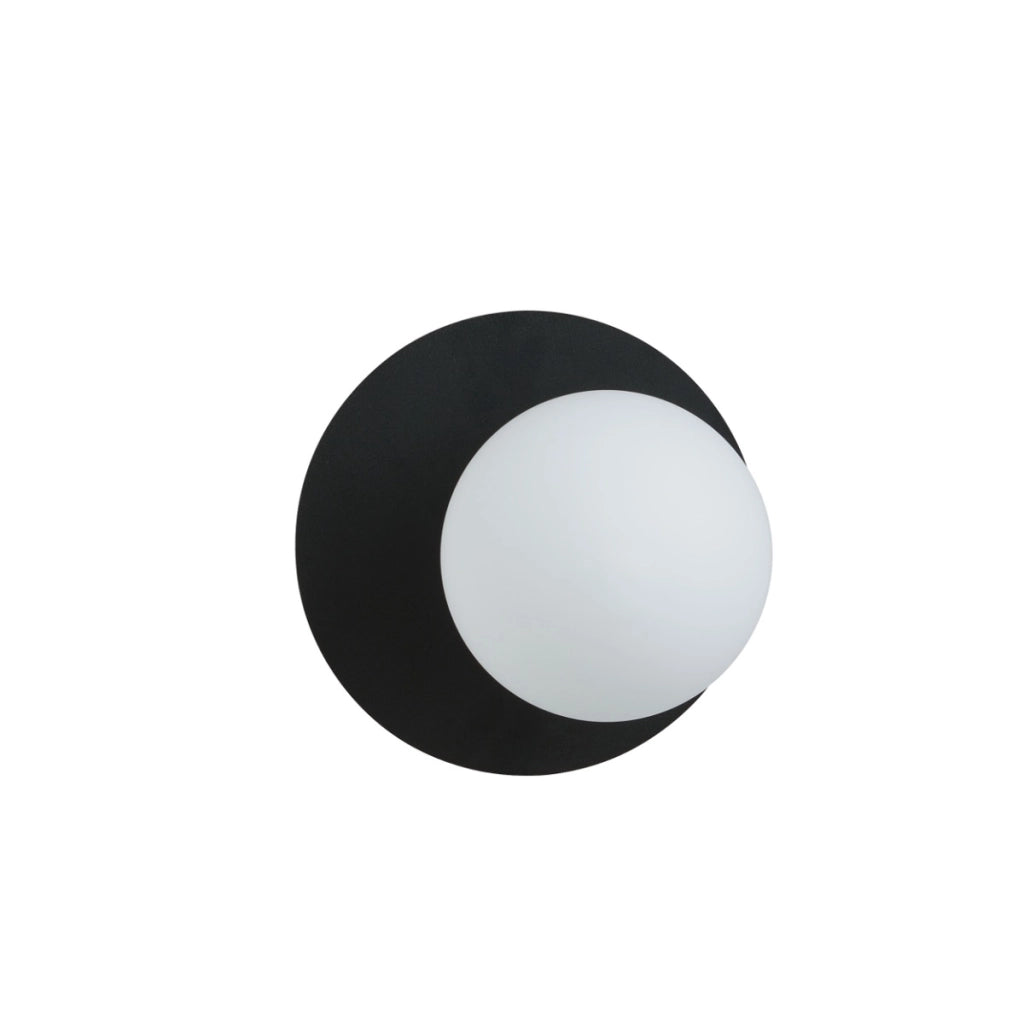 Applique da parete OSLO nero/opalino E14 1 luce Emibig