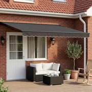 Cornice per Tenda Manuale con LED Antracite 4 x 2 m 3420784