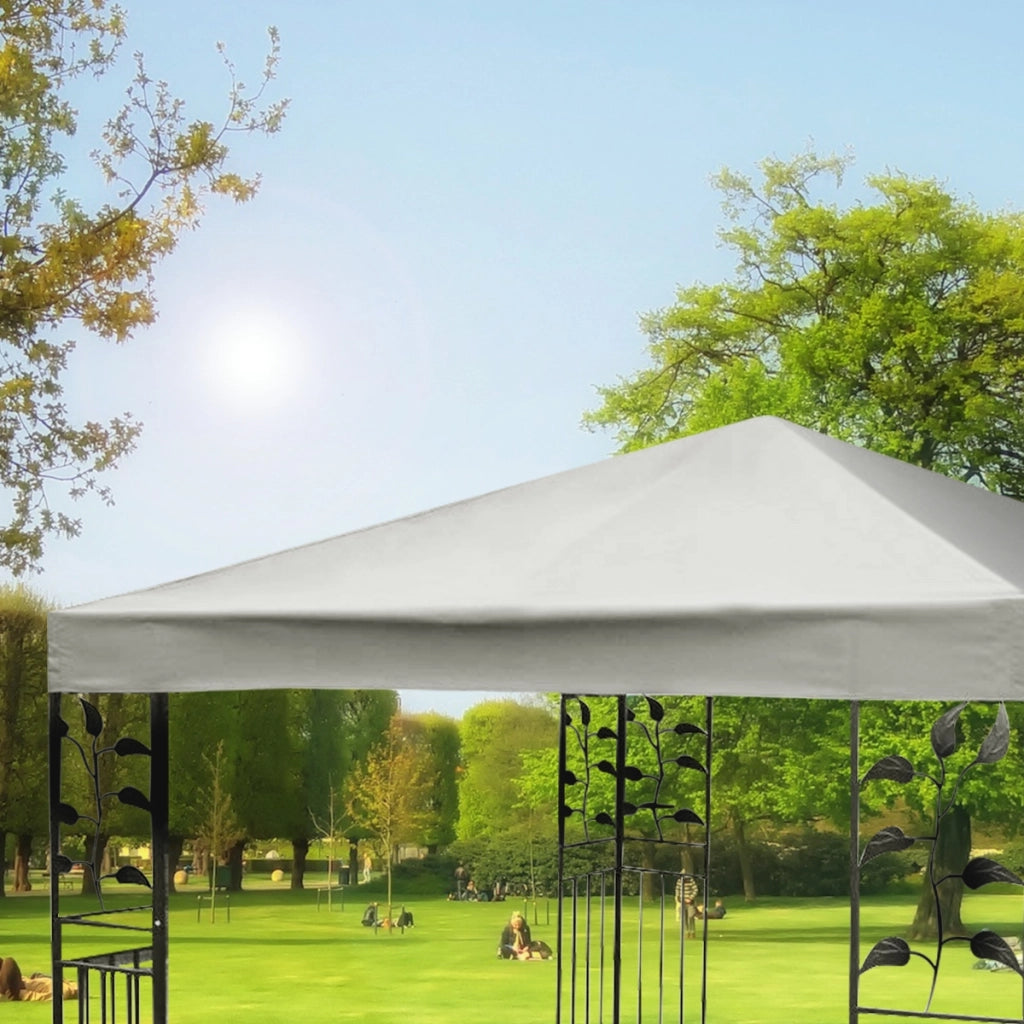 Telo Tetto ricambio per gazebo da sole 3x3m, Tessuto copertura superiore per gazebo Beige-Gazebo