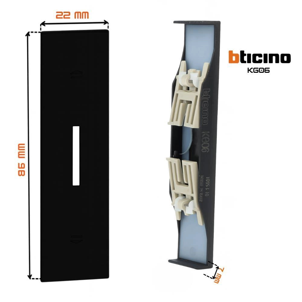 Bticino living now cover comando tapparelle compatibile k4027 *** colore nero, confezione 1