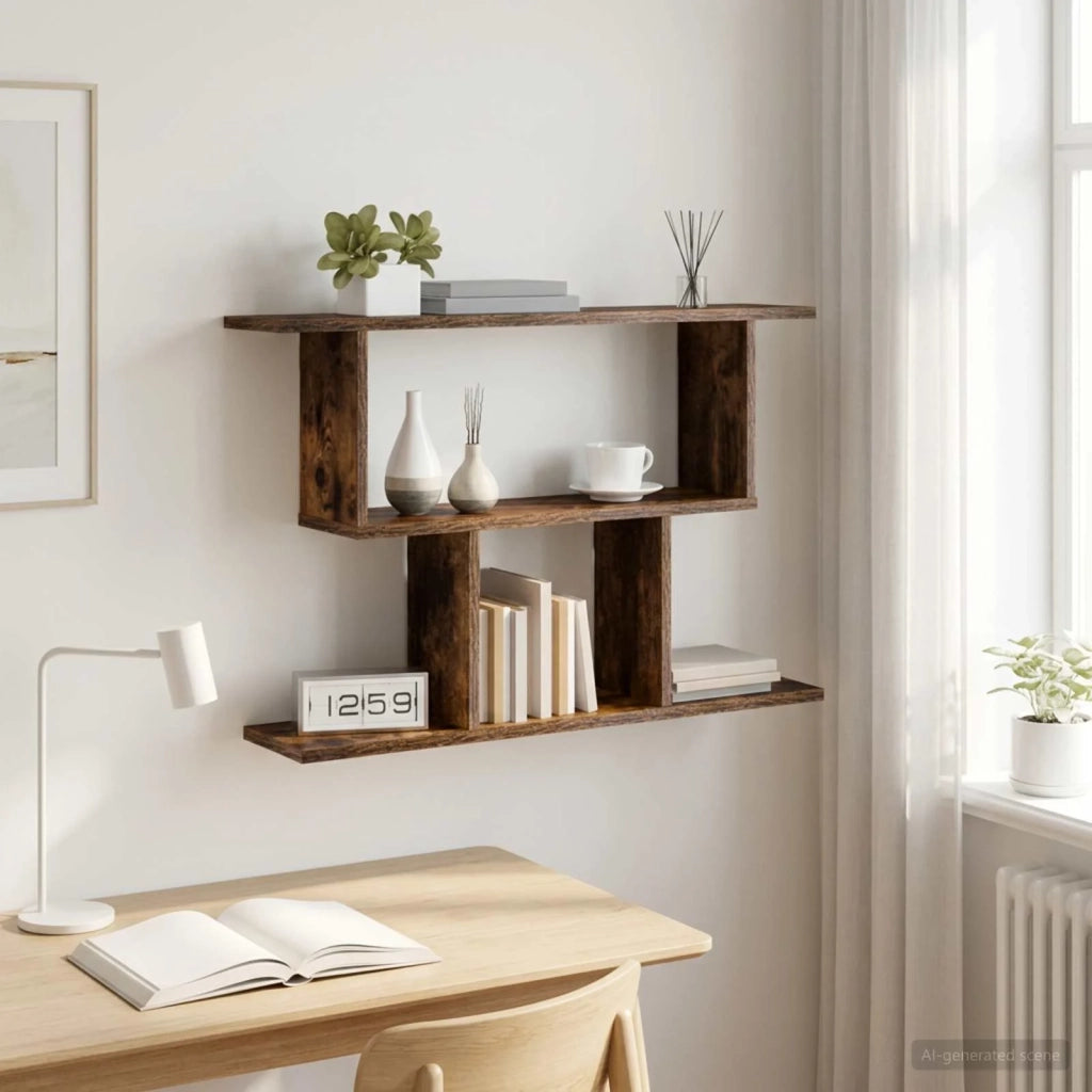 Scaffale da parete Rovere Fumo 80 x 15 x 50,5 cm 8012288