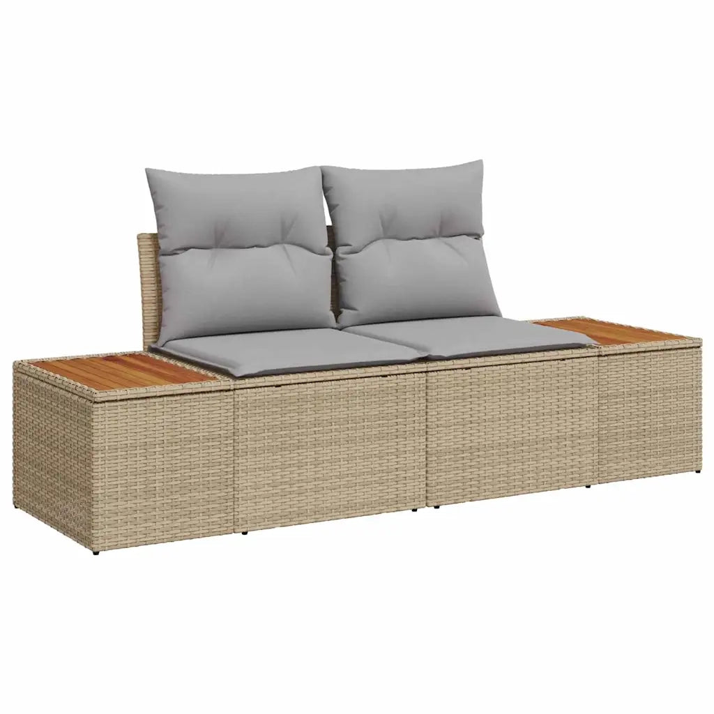 Set Divano da Giardino con cuscino Beige polyrattan 3360964
