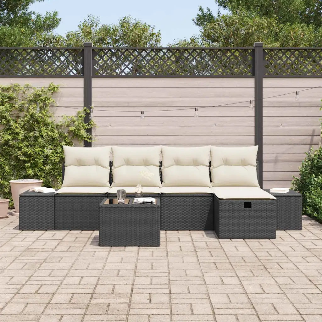 Set di divani con cuscino 6 pcs polyrattan 3360698