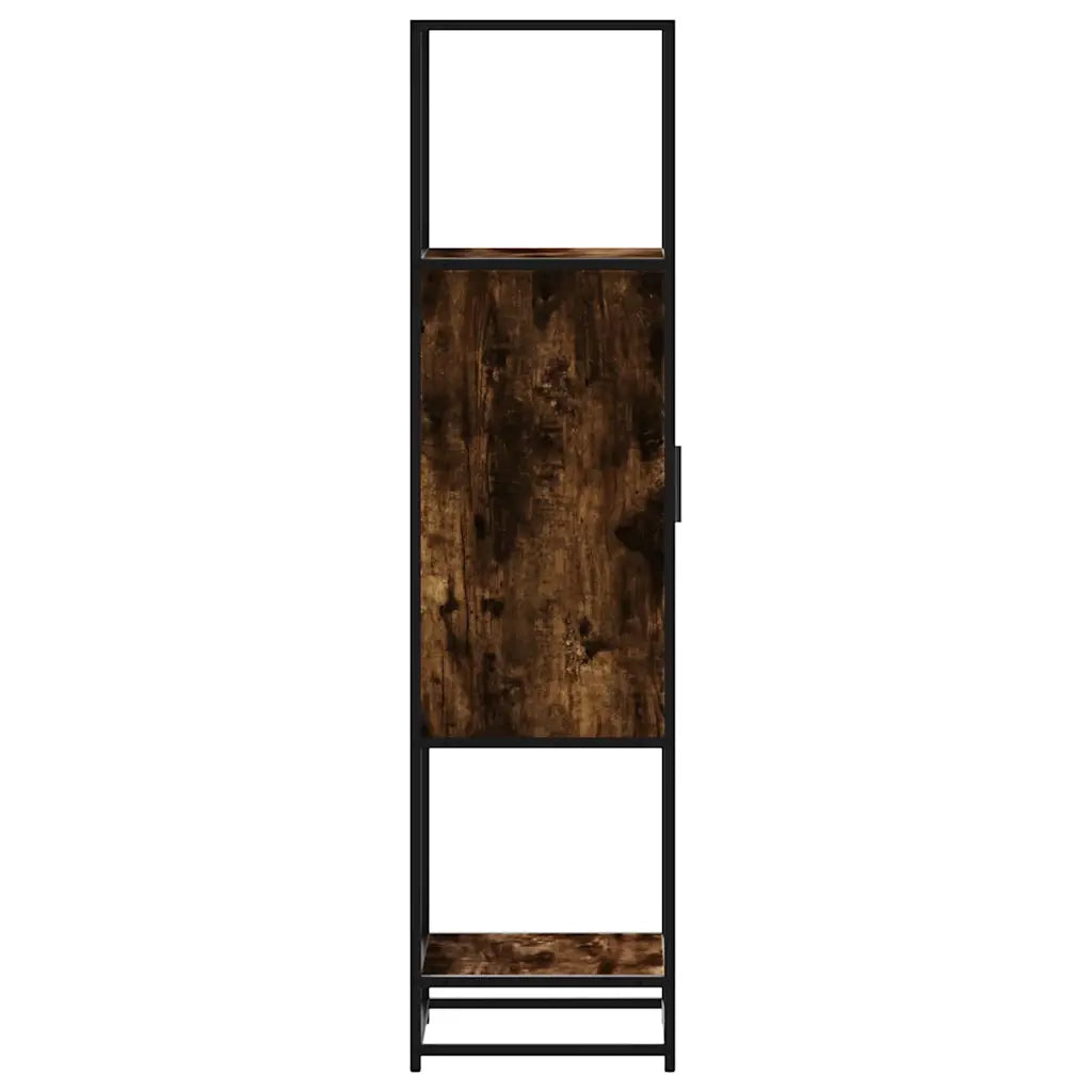 Credenza-Buffet-Armadio da cucina Rovere Fumo 35,5x35x139 cm Legno Multistrato Metallo 450850