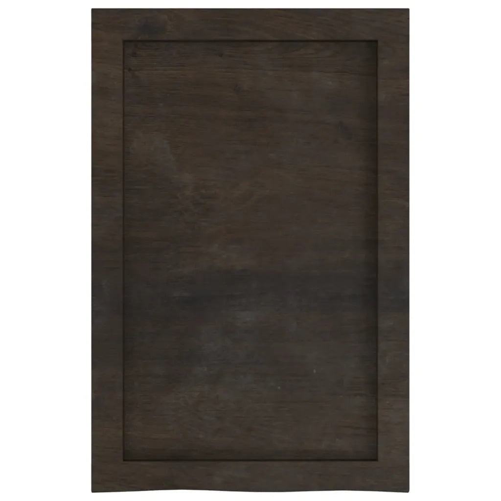Piano Bagno Marrone Scuro 40x60x(2-4)cm Legno Massello Trattato 3156195