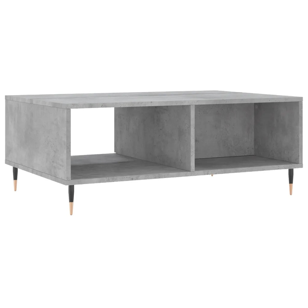 Tavolino da Salotto-Tavolino da soggiorno-Tavolo Grigio Cemento 90x60x35cm Legno Multistrato 942204