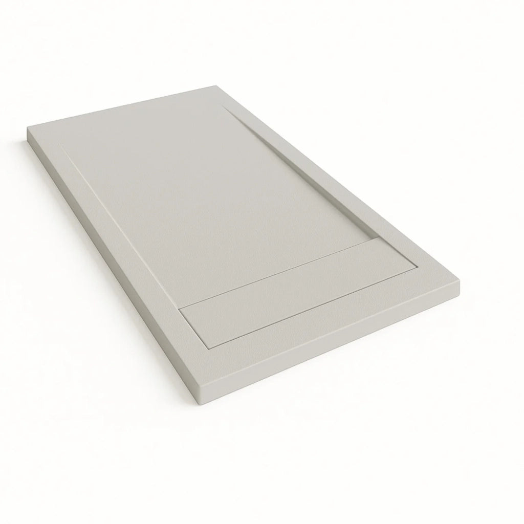 Piatto doccia Bidai con bordo 70X140 cm colore Grigio chiaro RAL 7035 griglia Grigio chiaro
