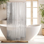 Douchegordino 180x200 cm - Impermeabile EVA - Antimuffa - Anelli per douchegordino - Tendaggio per bagno - 3 Magnetaggi di peso
