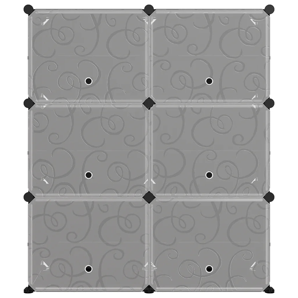 Scarpiera | Mobile per scarpe Nera 84,5x31x93,5 cm in PP