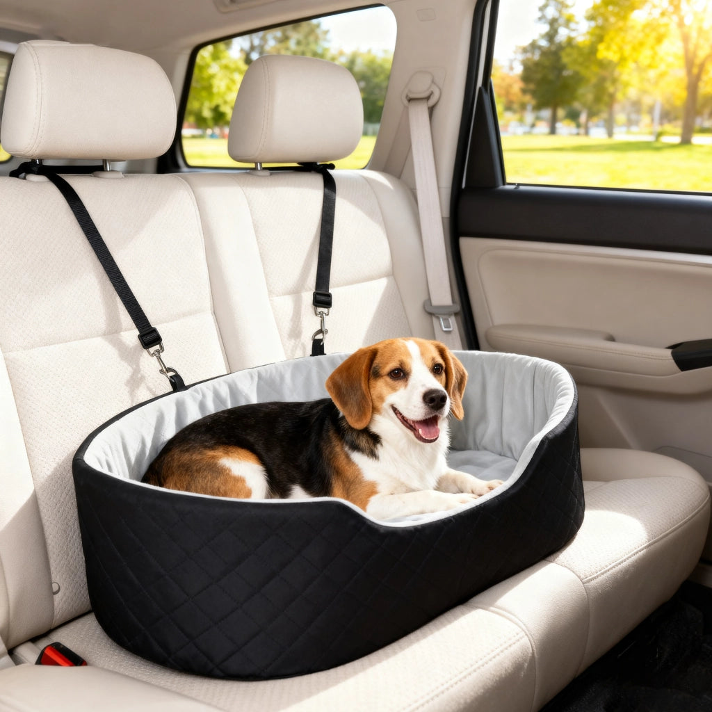 Cuscino per auto per cani ¨C zephmum ¨C nero 77x43x28 cm