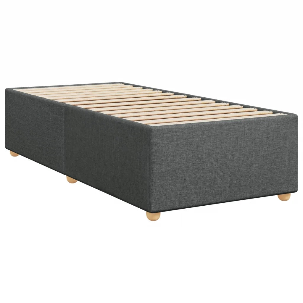 Giroletto a Molle con Materasso Grigio Scuro 100x200 cm Tessuto 3293485