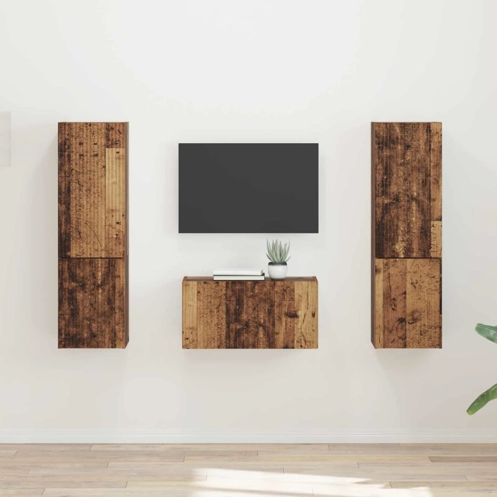 Set mobile TV 5 pcs Legno vecchio Legno multistrato
