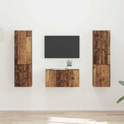 Set mobile TV 5 pcs Legno vecchio Legno multistrato