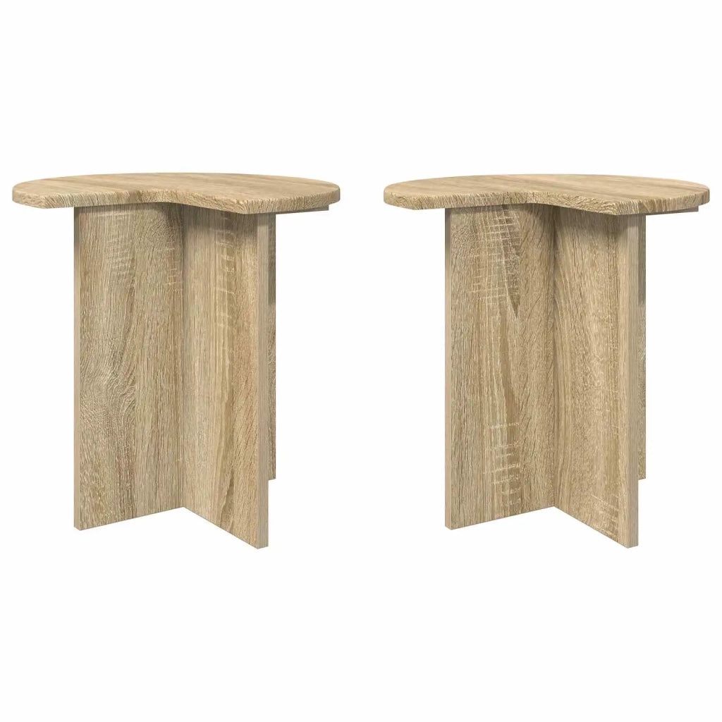 Tavolo laterale 2 pz Rovere Sonoma Ø 39 x 38 cm 8001084