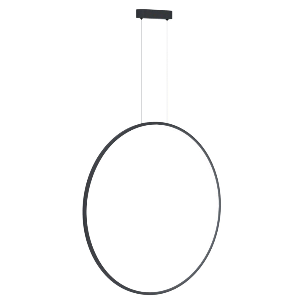 Lampada sospensione Milagro Saturno anello nero LED 46W