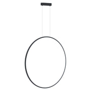 Lampada sospensione Milagro Saturno anello nero LED 46W